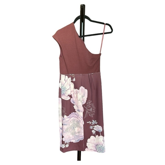 NWT Ted Baker London Nimala Floral One-Shoulder Body-Con Dress - Picture 2 of 9